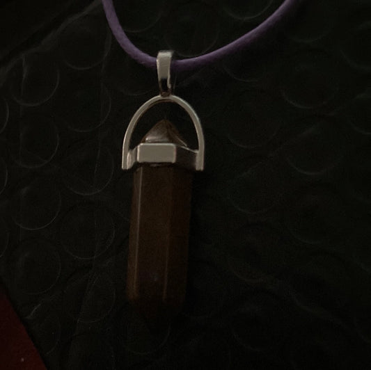 Tiger eye bullet necklace