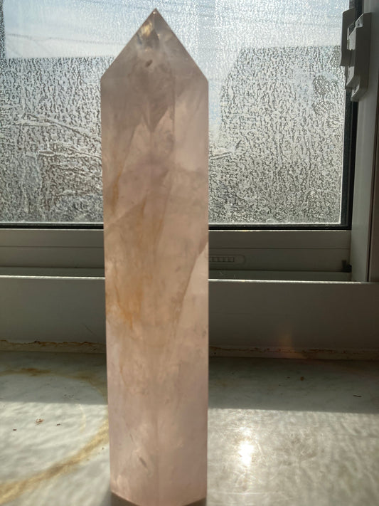 Rose quartz tower