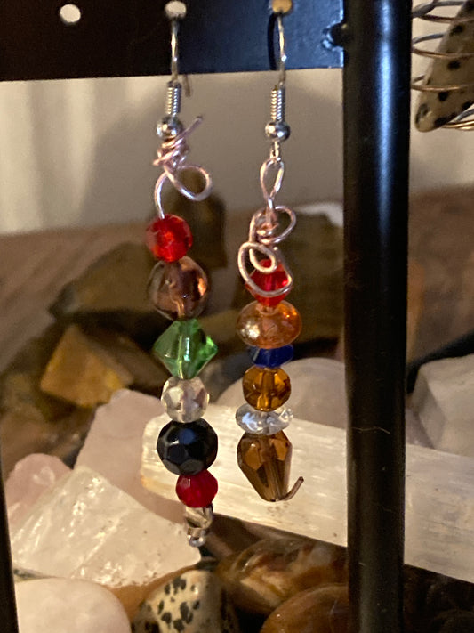 Lamp glass earrings sweetheart come here