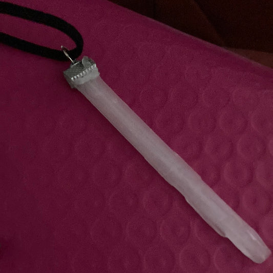Selenite necklace